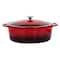 MegaChef 7qt. Red Oval Enameled Cast Iron Casserole